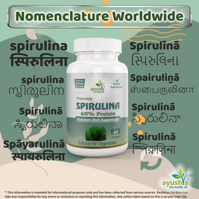 Premium Spirulina Capsules - 60% Protein, High Quality & All-Natural