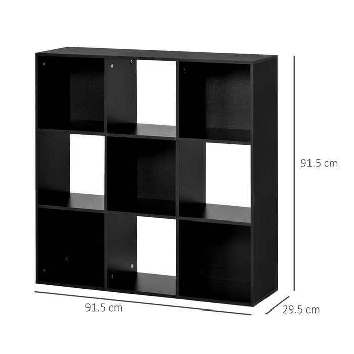 9 Cube Storage Cabinet Bookcase Bookshelf Home Office Shelf, Black