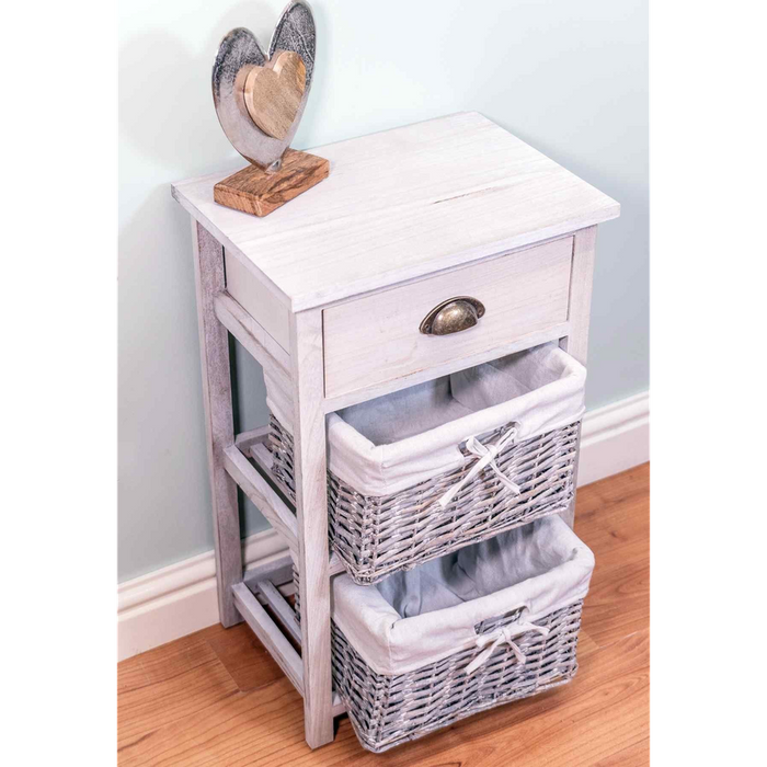 Murray Light Grey Wood Grain Effect Cabinet With Drawers