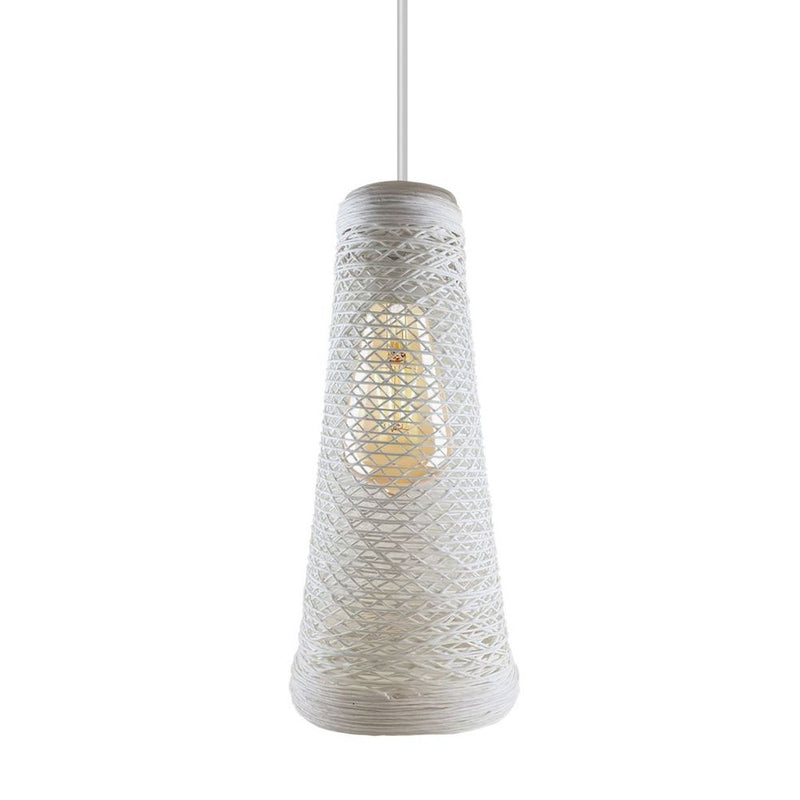 Retro Vintage Barrel Cage Design Lampshade Easy Fit E27 Base Rattan Style Lamp Light Shades