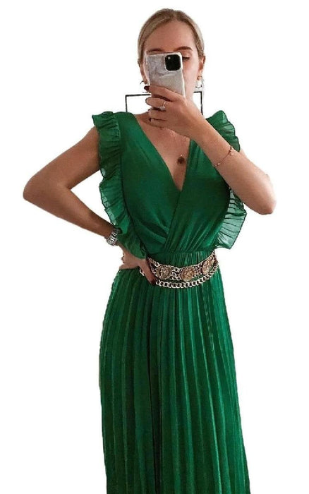 Elegant Pleated Maxi Dress - Quality Guaranteed