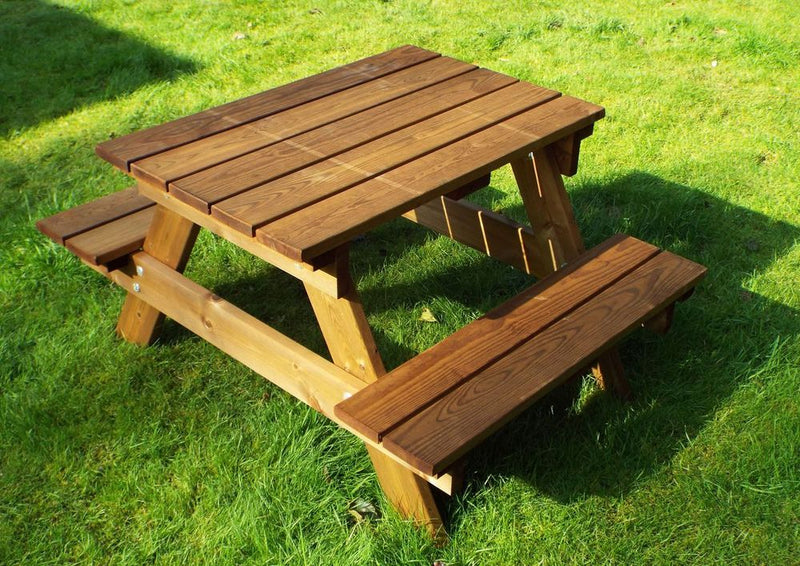 Premium Solid Wood Kids Picnic Table | Water Repellent | Classic English Design | 10 Year Guarantee