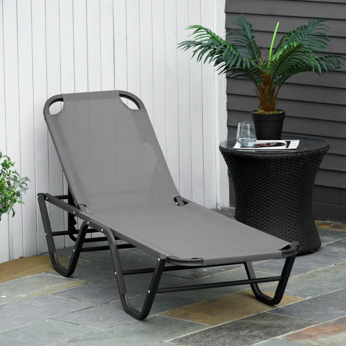 Ultimate Outdoor Comfort: Adjustable Sun Lounger with Lightweight Frame