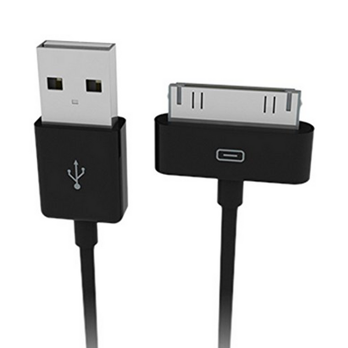 Hipstreet Charge & Sync 30-Pin USB Cable - Extra Long, Black - 1m