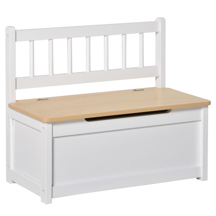 Multi-Functional Wooden Toy Box & Seat, 60 x 30 x 50cm