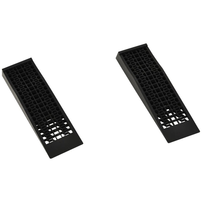 Thick Plastic Curb Ramps - Anti-Slip Surface - HOMCOM