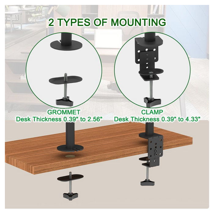 13-27 Inch Double Pendulum Large Base TV Stand TSNS-03 Bearing 8Kg/Vese100*100/90° tilt/360° rotation