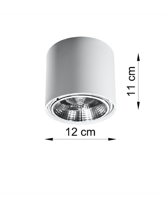 TIUBE White Round Ceiling Lamp - Modern Loft Design - GU10