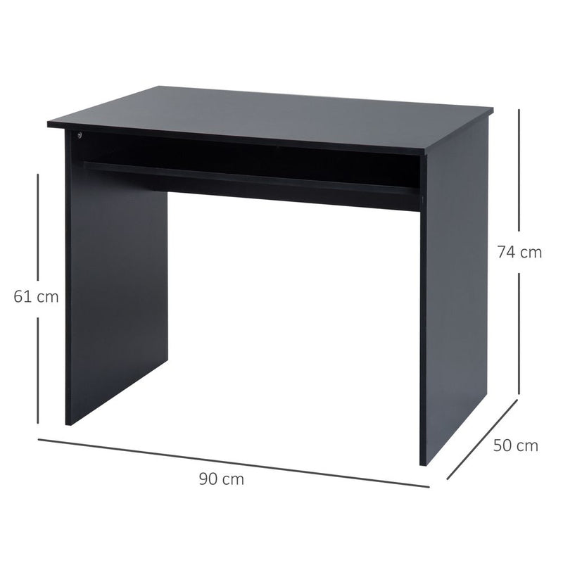 HOMCOM Workstation - 50Lx90Wx74H cm, Black