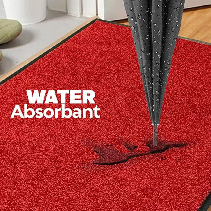 Wash & Clean 60x120 Dark Red - Durable, High Traffic Area Mat for Home, Workplace, Sports Center, Shop