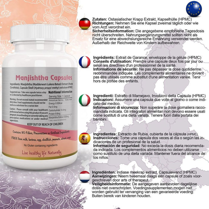 Ayurvedic Purifier: Manjishtha Capsule, Rubia cordifolia