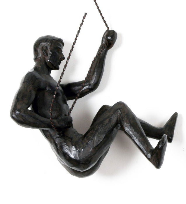 Premium Quality Abseiling Man Ornament | Black | Hanging Figurine | 59cm | SKU: OR0589