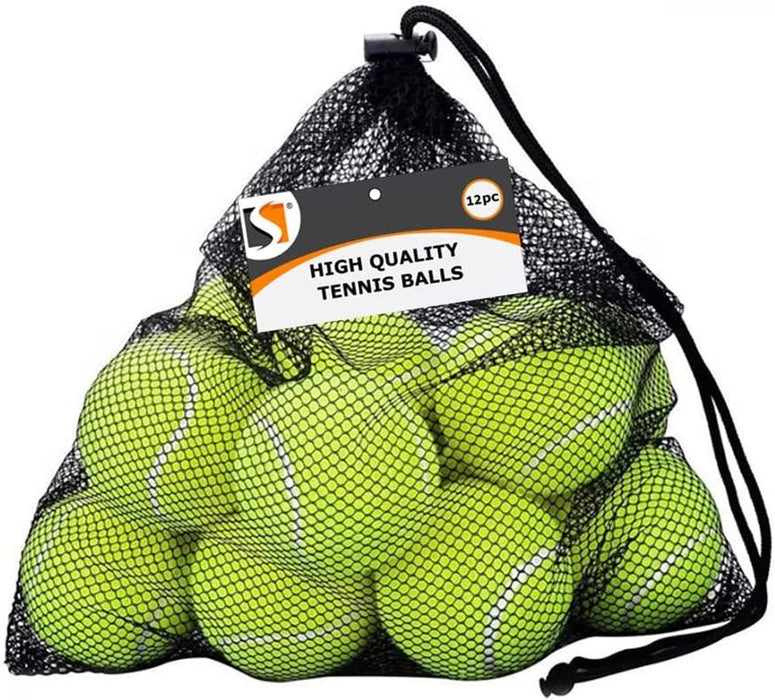 Sterun Tennis Balls with Storage Bag, Tennis Balls for Dogs, Perfect for Tennis, Toys Sports, Cricket, Thick Walled Tennis Balls