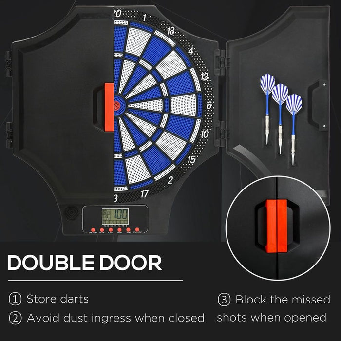 High-Quality Electronic Dart Board Set w/ Cabinet: 31 Games, 8 Players - Perfect for Home Entertainment & Parties