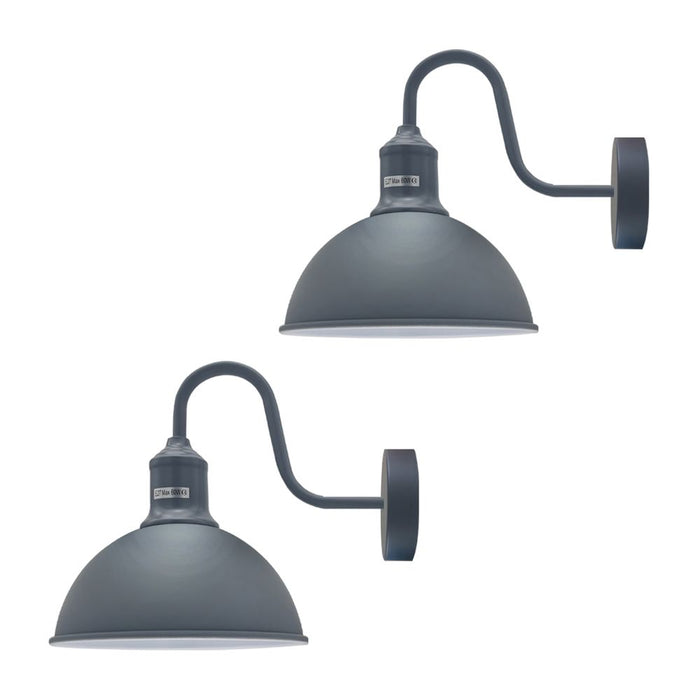 Modern Industrial Swan Neck Metal Arm E27 Sconce Wall Light Set Fixture for Living Room Dining Room Kitchen.