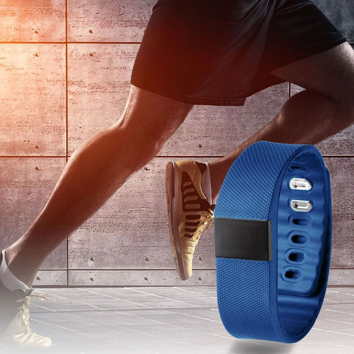 BAS-Tek Classic Fitness Bluetooth Sports Activity Bracelet - Navy