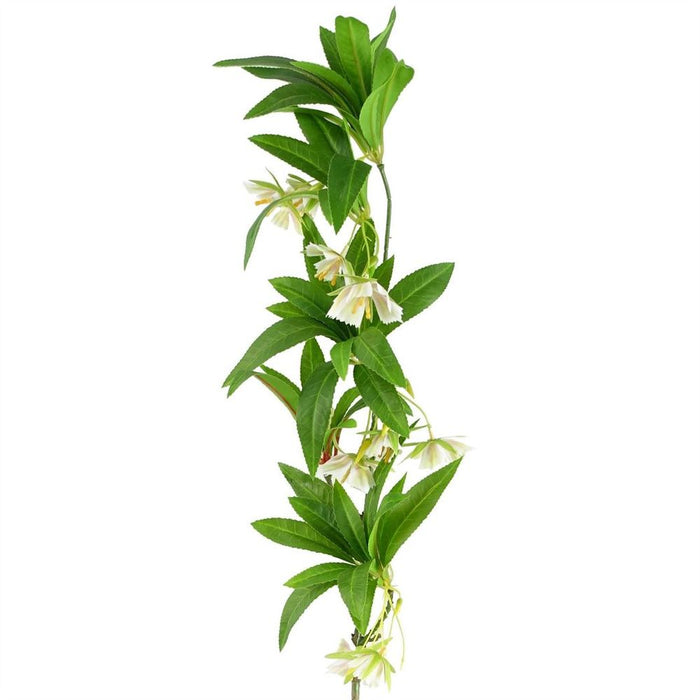 Premium Pack of 6 Hainan Elaeocarpus Stems - Quality Artificial Flowers - Versatile Decor - 90cm Length - Durable & Lifelike