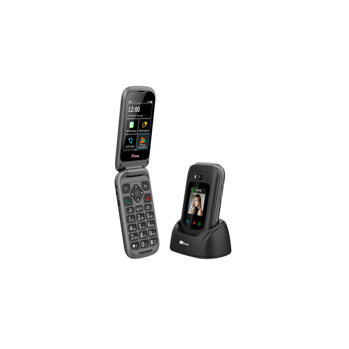 TTfone TT970 4G Big Button Senior Mobile with Case & Car Charger, Three SIM Network - Bundle Offer