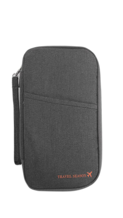 Premium Gray Passport & Document Holder - Best Quality & Organization - Zipper Closure - Travel in Style