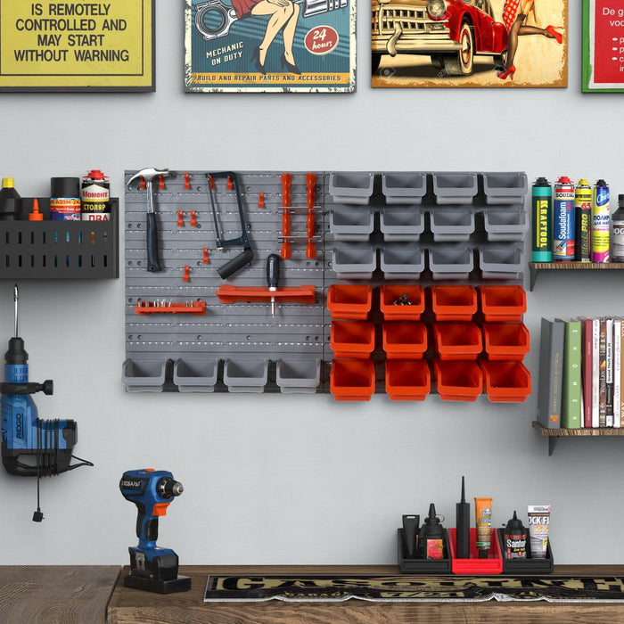 Maximize Storage Space with DURHAND Wall Unit - Tools & Hardware Organizer w/ Containers - High Quality & Easy to Install