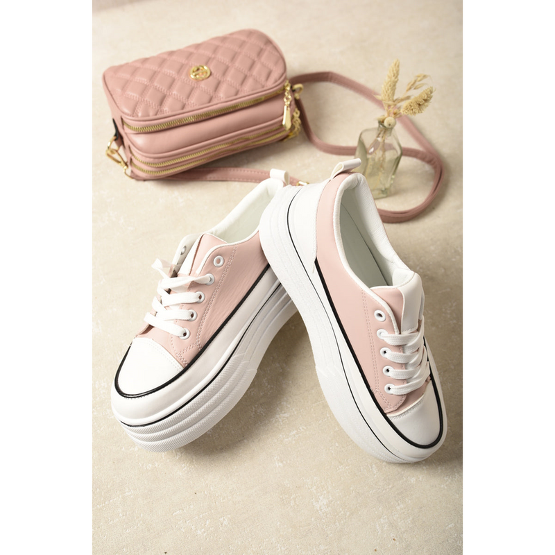Breanna Platform Wedge Lace Up Trainers - Comfort, Style, and Height, All in One! 👟🌟