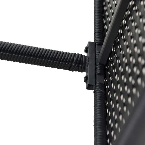 4pc Patio Garden Rattan Wicker Sofa 2-Seater Loveseat Chair Table Black