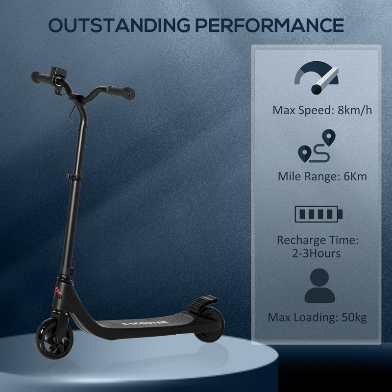 High-Speed 120W Electric Scooter - Battery Display, Rear Brake - Black - HOMCOM