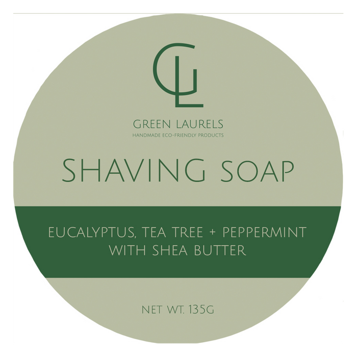 Premium Shaving Soap - Eucalyptus, Tea Tree, Peppermint, Leather, Tobacco, Lemongrass, Lime, Cedar & Pine Scents - Long-lasting & Moisturizing - 135G Tin