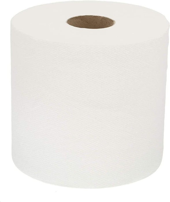 ASPECT Kitchen Rolls Centrefeed (6 Rolls, White) | 2 Ply Embossed Pattern Paper Towels | Strong and Absorbent Tissue Paper | UK Supplier | Wipe Away | Perfect for Commercial & Kitchen Use