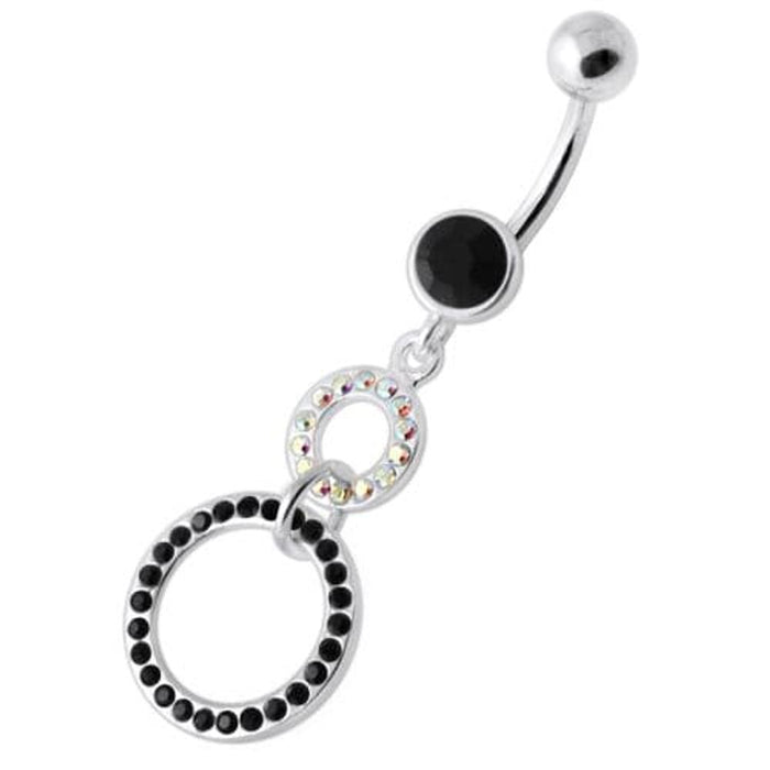 Dangling Jeweled Round Hangings Belly Bar