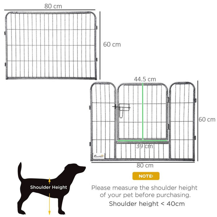 Heavy Duty 16 Panel Dog Pen - 60H cm - 2 Doors - Playpen for Dogs - Top Quality