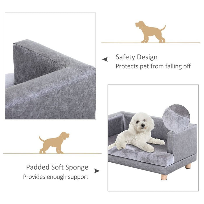 Premium Grey Dog Sofa Bed - Soft & Padded - Perfect for Small-Sized Dogs - Professional Quality