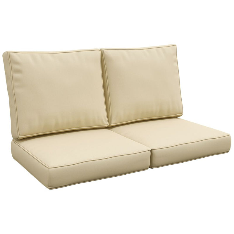 Premium Outsunny 2-Seater Outdoor Seat Cushion Set - High Quality, Light Grey