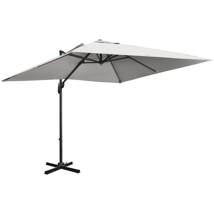 Premium 2.7 x 2.7m Cantilever Garden Umbrella - Grey