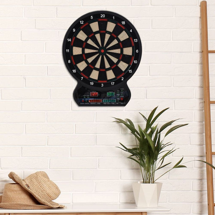 Elec Dartboard LED Digi Score 27 Games w/ 12 Soft Darts-Ready-to-Play-Multi Game-Fun for Home & Office