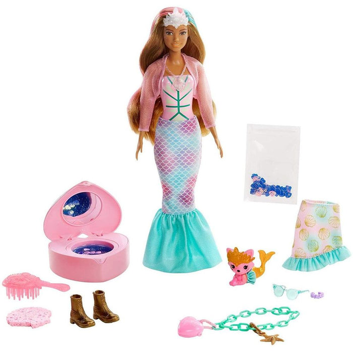 Barbie Doll Colour Reveal Peel Mermaid 25 Accessories GXV93