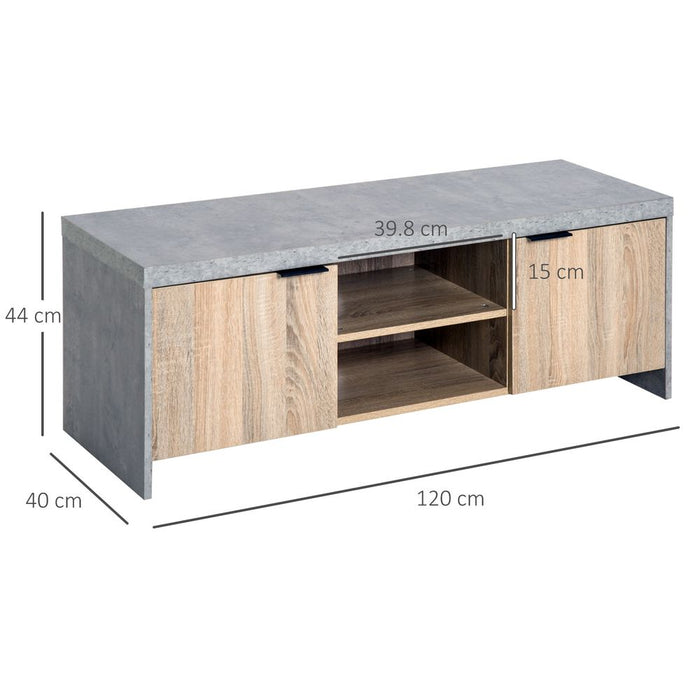 Wooden TV Stand Cabinet Home Media Center DVD CD Storage Unit Grey