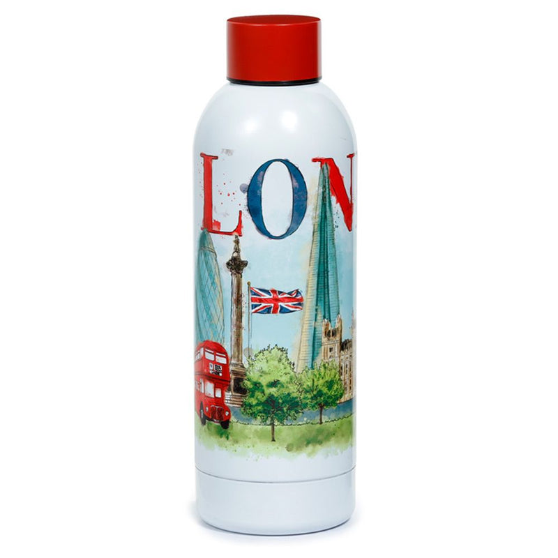 Premium London Tour Insulated Drinks Bottle - Reusable Stainless Steel 530ml