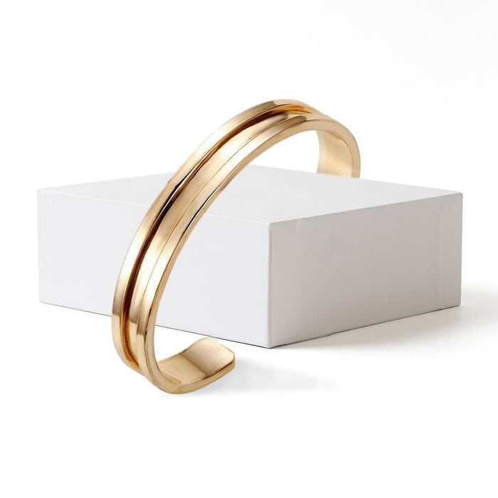 Aquarius Hair Elastic Holder Bracelet, Stainless Steel Gold - Elegant, High-Quality Hairband Accessory