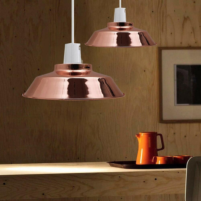 Retro Style Light Shades Modern Ceiling Pendant Lampshades Metal Various Colors