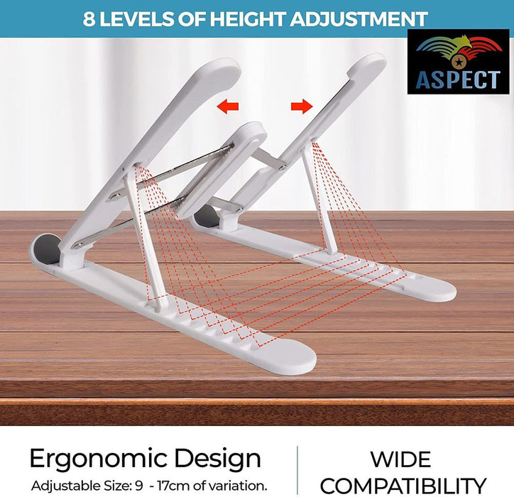 Aspect 8 Angles Adjustable Foldable Laptop Holder Suitable for All Laptops