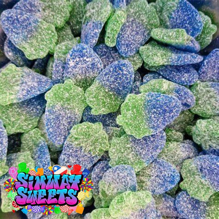 Fizzy Blue Raspberries - Retro Sweets Gift Jar - Blue Sweets - Free Delivery