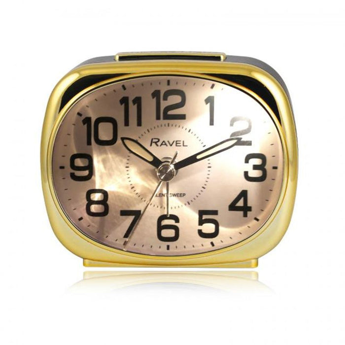 Ravel Small Pillow Bedside Alarm Clock - Black/Gold RC040.32