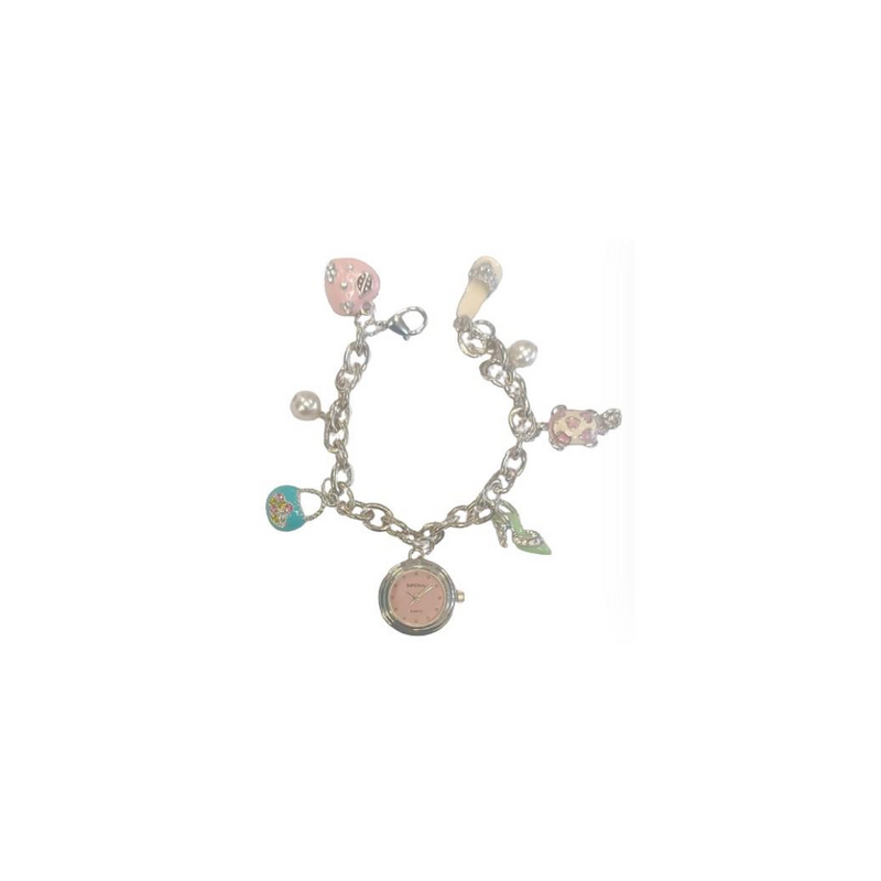 Stylish Mini Dial Watch with Charms - High Quality Ladies Girls Strap - IMP755 - CLEARANCE!