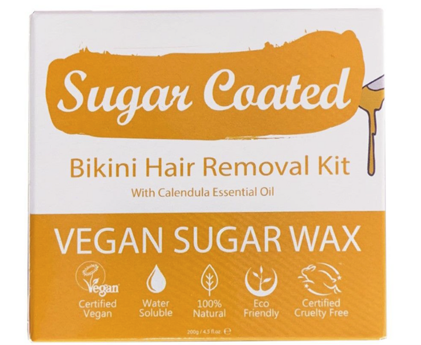 Sugar Coated Bikini Hair Removal Kit - Professional Grade Wax for Smooth Results