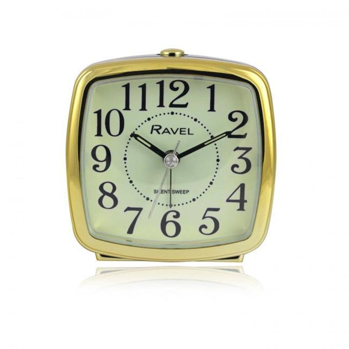 Ravel Retro Styled Quartz Alarm Clock - Black/Gold RC041.32