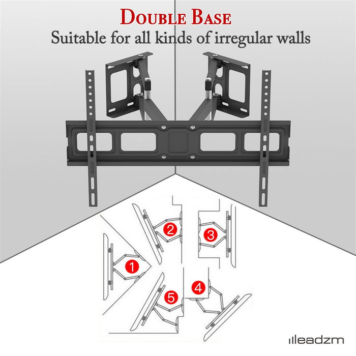 TMSS-104 32"-70" Corner Full Motion Articulating TV Wall Mount Bracket Max Weight 50Kg VESA 600*400