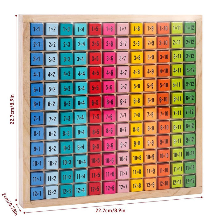 SOKA Twelve Times Table - Colorful Learning Blocks for Kids - Educational Toy - Certified Quality - Ideal Gift