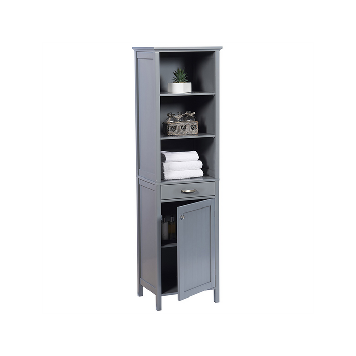 Tall Grey Storage Cabinet - Stylish Design, High-Quality Material - Perfect for Any Room - 47.5cm x 38cm x 170cm