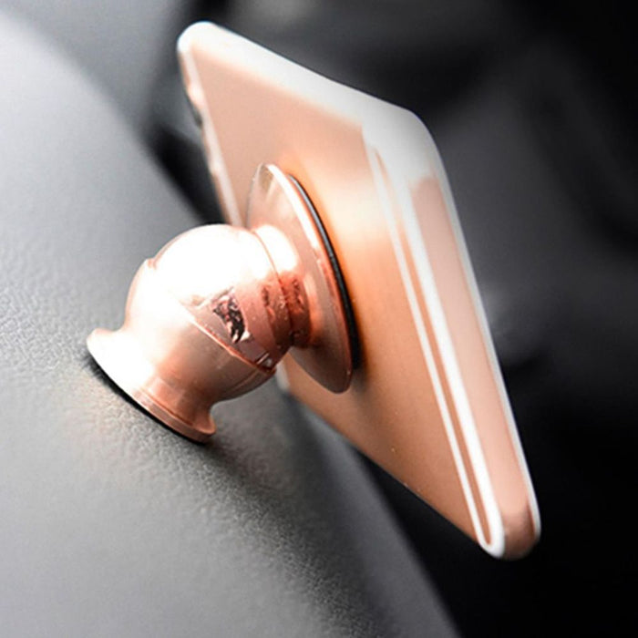 AQ Heavy Duty 360° Rotation Universal Magnet Phone Holder, Rose Gold - Best Quality & Easy to Install